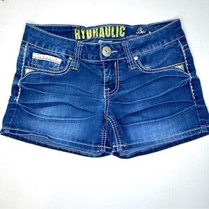 Hydraulic | Jean Shorts Medium Wash w/ Manufacture Fade | Size 5/6
